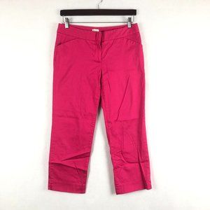 Laundry by Shelli Segal Women's Size 6 Hot Pink Straight Leg Capri Cropped Pants